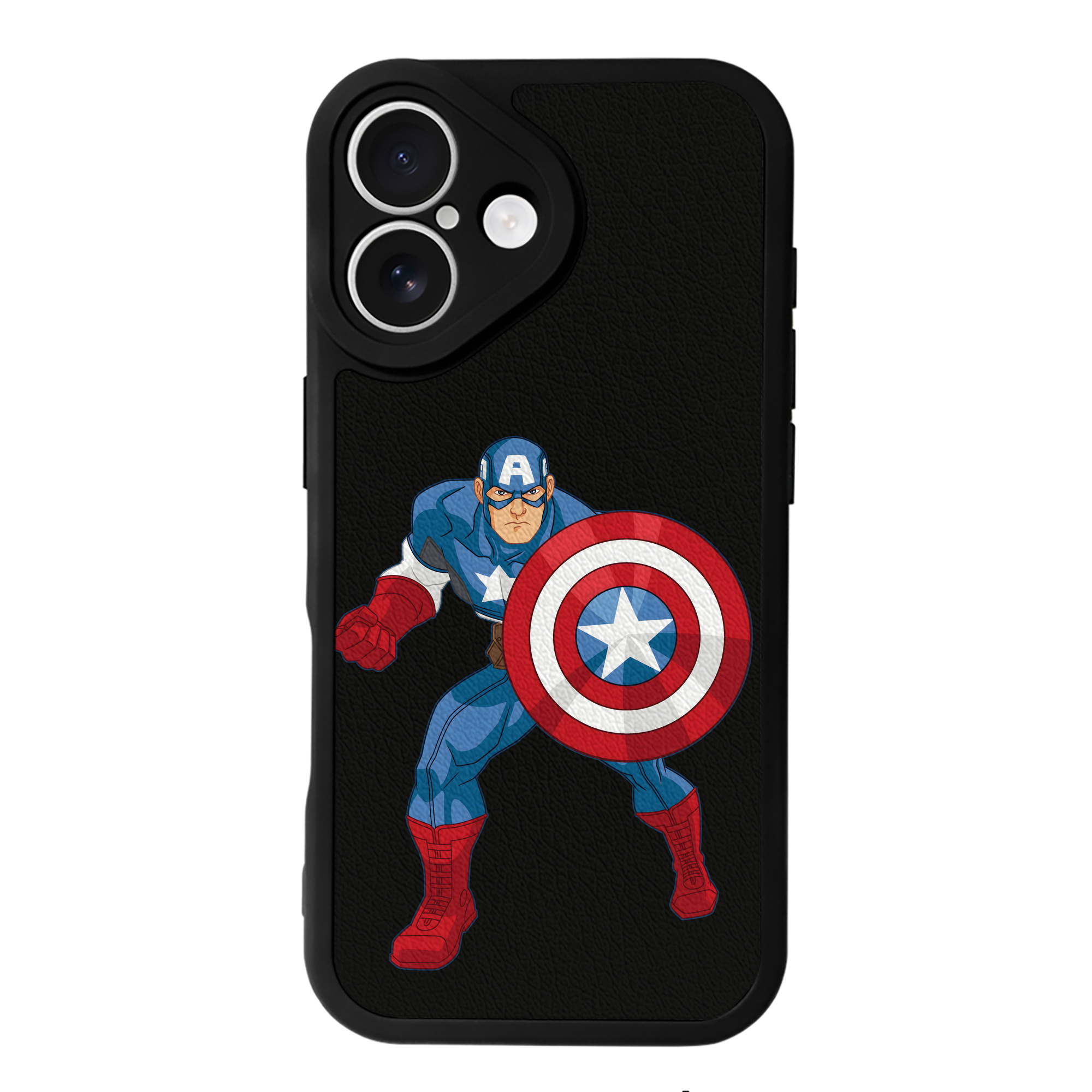（画像用） アベンジャーズ The Avengers 【iPhone 16シリーズ対応】シリコンスマホケース（レザー調） 材質：シリコン
